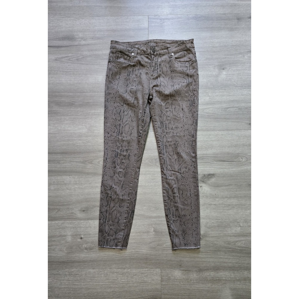 KUT from the Kloth Womens Sz 4 Mid Rise Ankle Skinny Jeans Snakeskin Print Snake